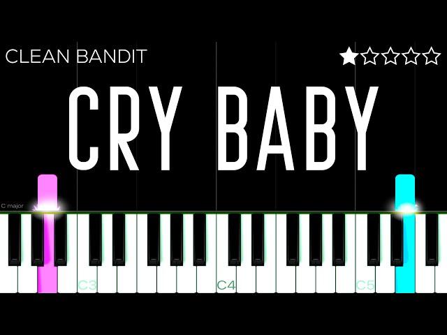 Clean Bandit, Anne-Marie, David Guetta - Cry Baby | EASY Piano Tutorial