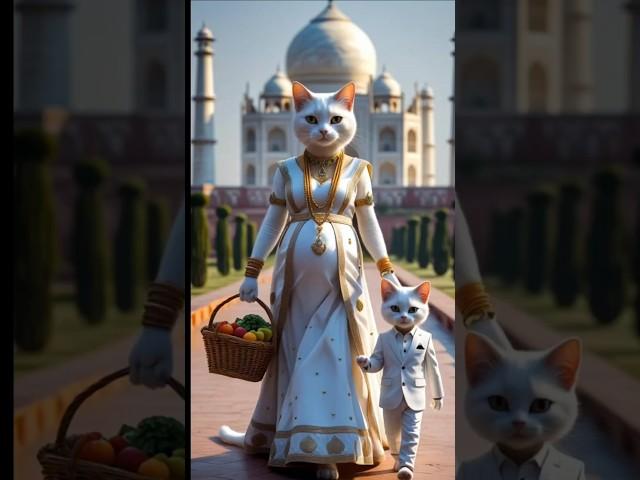 Smart kitten calls ambulance for pregnant cat giving birth. #cat #funny #tranding #animation #cute