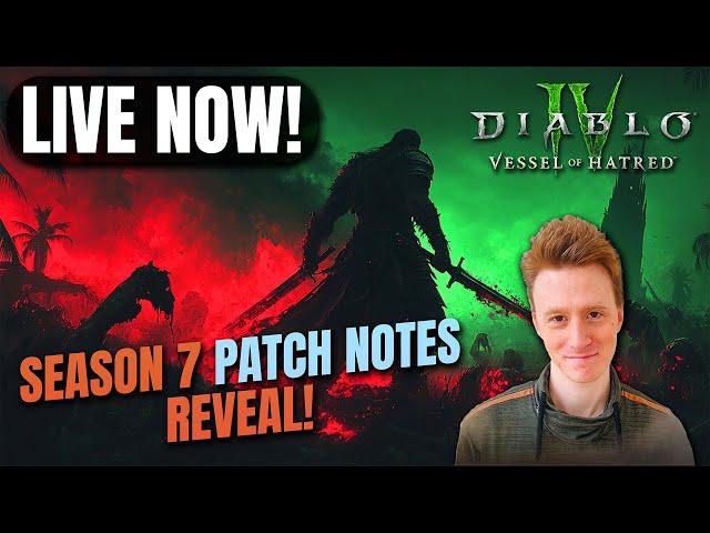 SEASON 7 FULL PATCHNOTES REVEAL Diablo 4