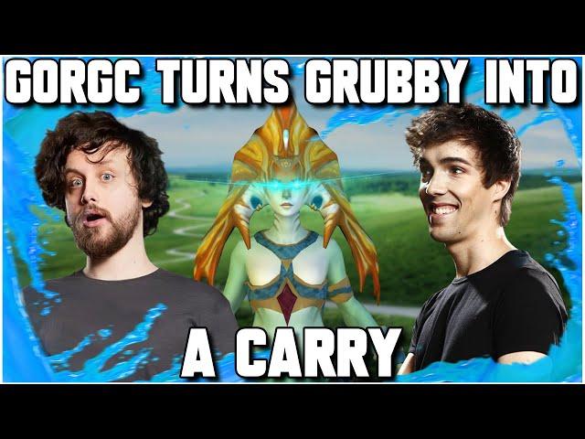 Gorgc Turns Grubby Into a NAGA SIREN CARRY! - A to Z - Dota 2