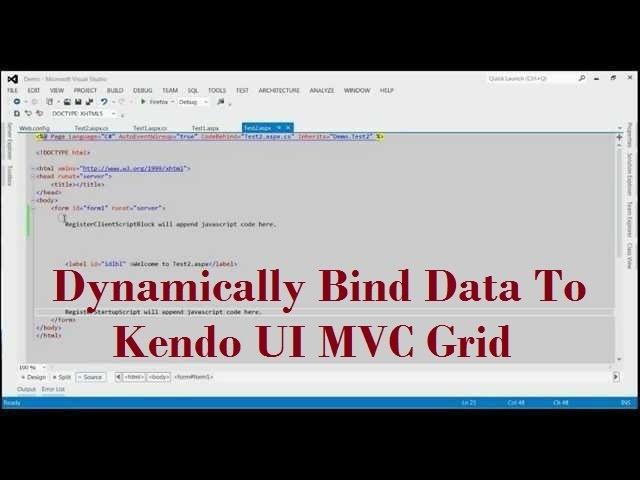 Server Side Pagination in Kendo UI MVC Grid (Dynamically Bind Data To Kendo UI MVC Grid)