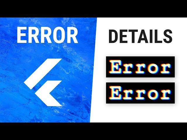 Flutter ErrorDetails Widget