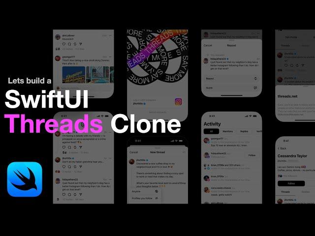  SwiftUI Threads Clone | iOS 17 | async/await | Firebase | 2023