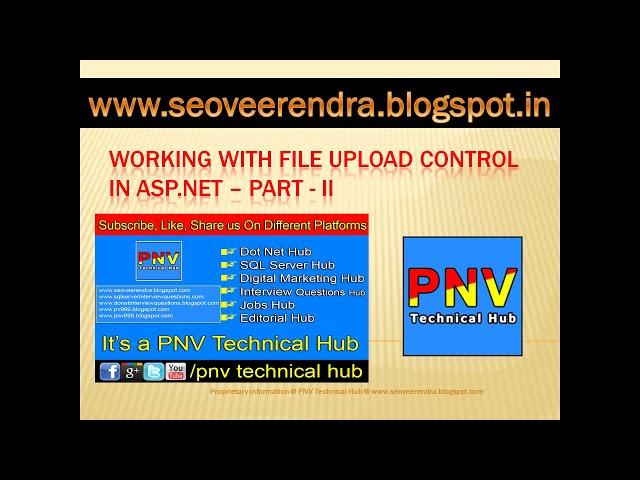 Working with File Upload control using Asp.Net – PART - II