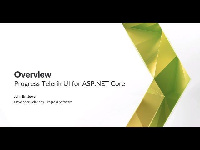 Telerik UI for ASP.NET Core - Overview