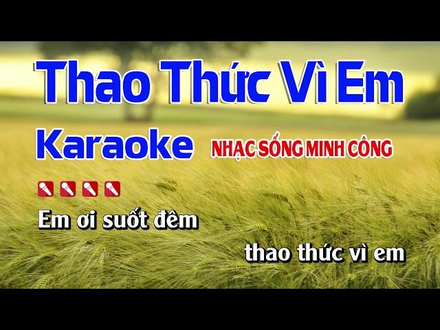 Thao Thức Vì Em Karaoke Nhạc Sống Hay Nhất || Dễ Hát Nhất || Tone Nam