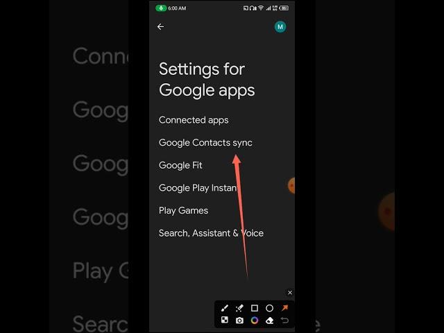 Google sync device option turn on