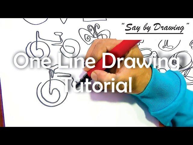 One Line Drawing for Beginners || Step by Step One Line Drawing || How to Draw an One Line Drawing