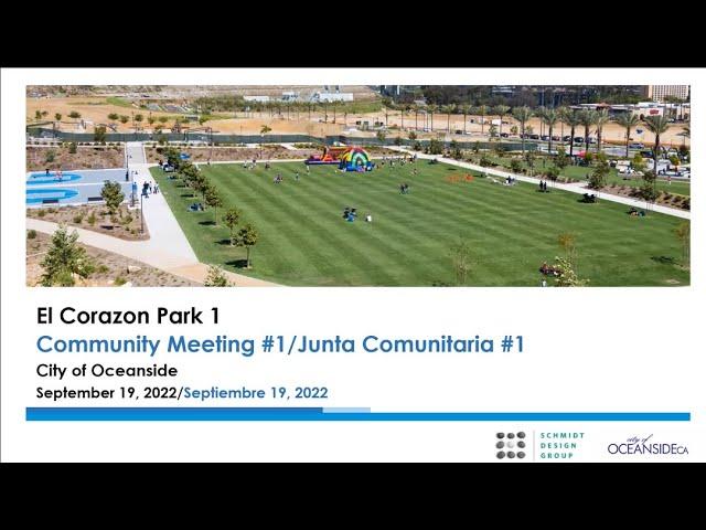 El Corazon Park Site 1 Public Outreach #1 (2022)