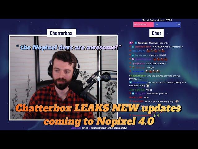 Chatterbox LEAKS NEW updates coming to Nopixel 4 0 | Nopixel 4.0