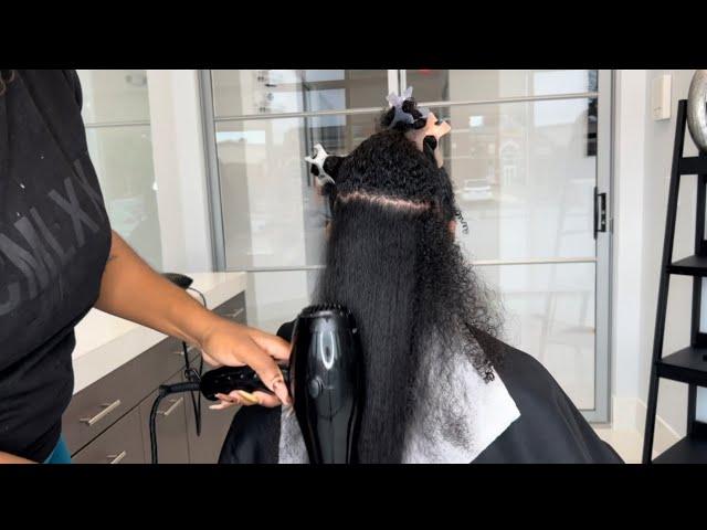 Blow dry natural hair like a pro!! The straightest ever !! #howtoblowdry #healthyhair