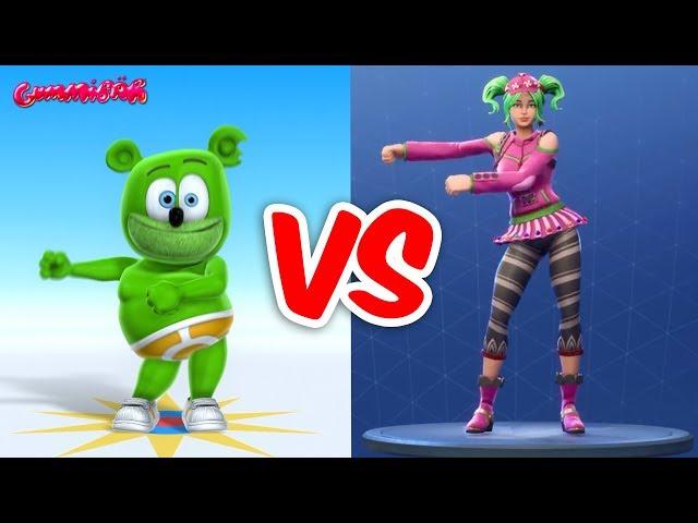 FORTNITE DANCE CHALLENGE with Gummy Bear and Friends - Gummibär The Gummy Bear Song