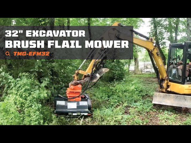 TMG Industrial 32" Excavator Brush Flail Mower - TMG-EFM32