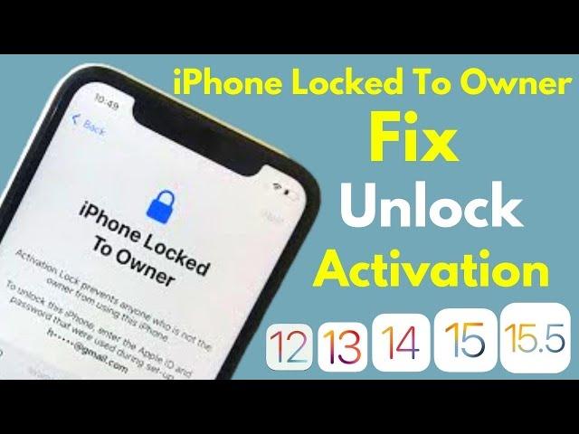 Fix iPhone Locked To Owner ! How To Unlock iCloud Activation ! Fix Disable Apple ID IOS 13/14/15/16