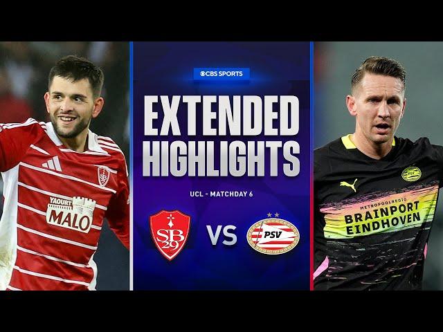 Brest vs. PSV: Extended Highlights | UCL League Phase MD 6 | CBS Sports Golazo