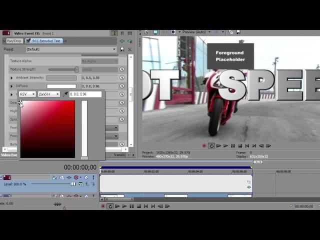 BCC Match Move in Sony Vegas Pro