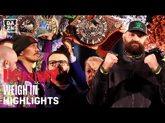 RIYADH SEASON: OLEKSANDR USYK VS. TYSON FURY 2 | REIGNITED | WEIGH IN HIGHLIGHTS