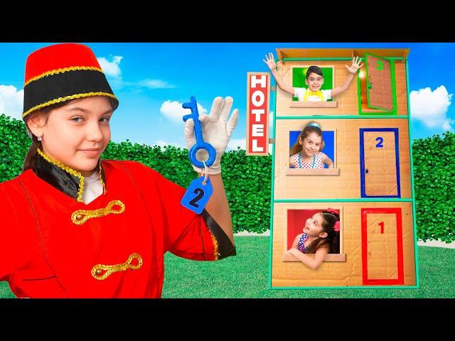 Eva and Friends Funny Adventures and Hotel Challenge for kids