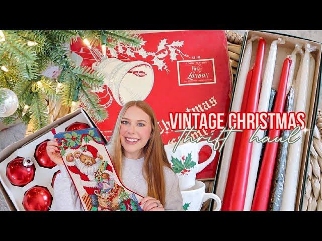 VINTAGE CHRISTMAS THRIFT HAUL 2024 | Christmas goodwill + local thrift shop finds!! 