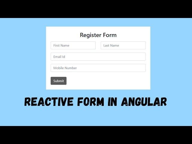 reactive form validation in angular | Angular tutorial