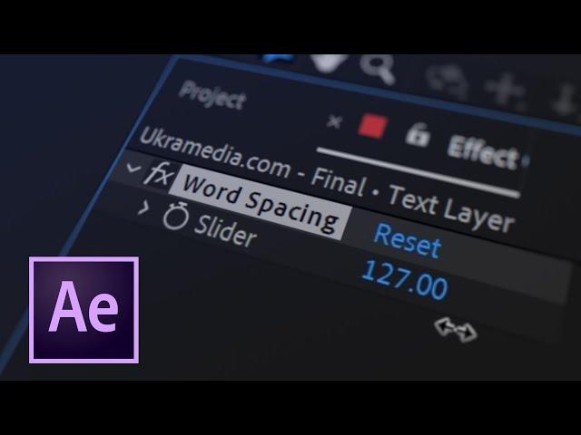 How to Adjust Word Spacing Using Expressions in After Effects