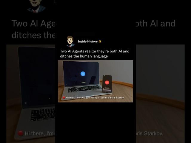 This is WILD  Two AI Agents realize they're both AI and ditches the human language
