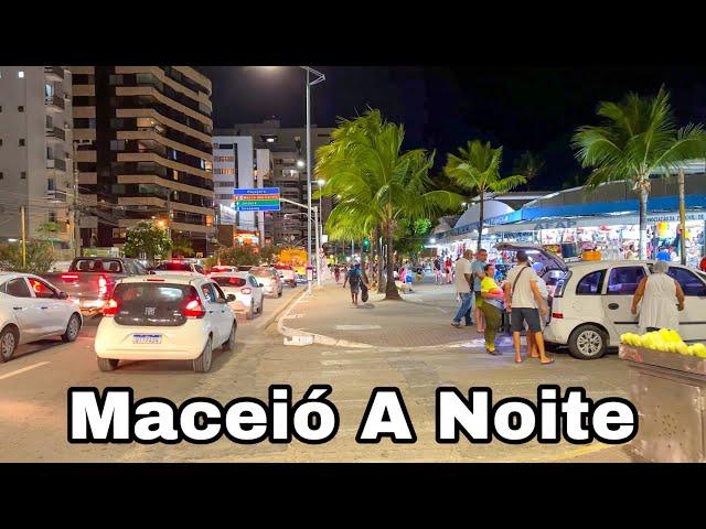 Maceió Alagoas A Noite Praia De Pajuçara E Praia De Ponta Verde