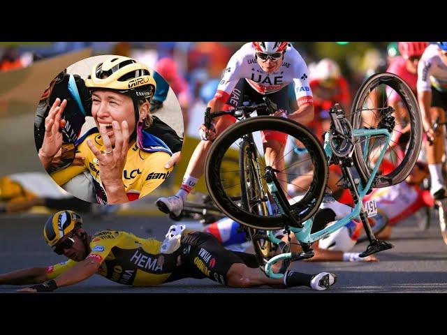 WORLD'S BIGGEST CYCLING CRASHES 2024