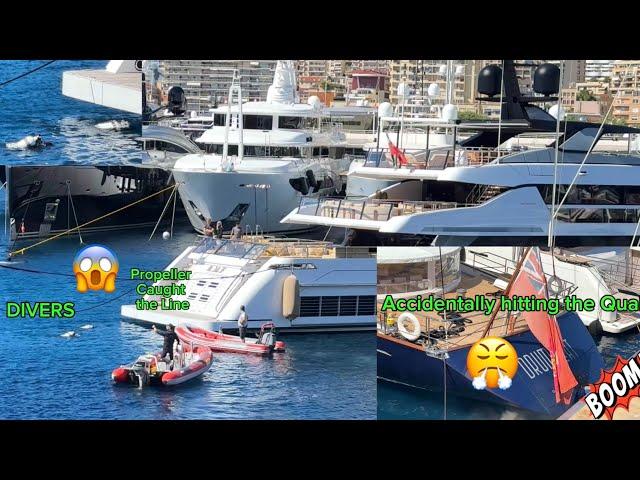 53m Sail Yacht Crash the Quai, 52m RMF Caught the Line: Too Windy or Mis Calculation!?@emmansvlogfr