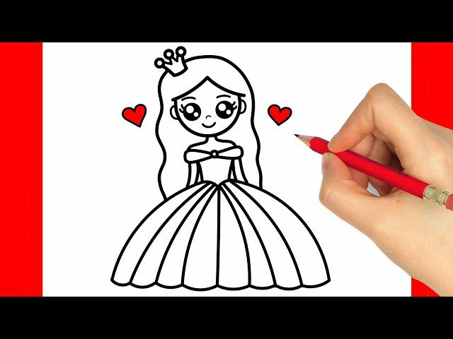 COMO DESENHAR UMA PRINCESA FACIL