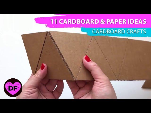 DIY   11 Cardboard & Paper Ideas | Cardboard crafts