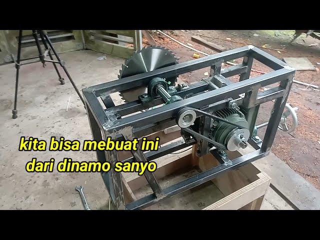 Mekanisme naik turun table saw motor induksi. Dinamo