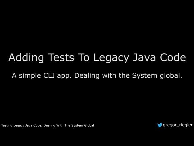 Testing Legacy Code (Part 1)