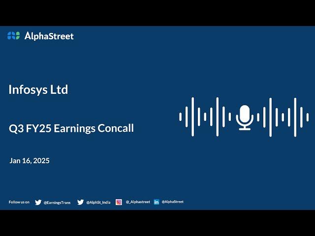 Infosys Ltd Q3 FY2024-25 Earnings Conference Call