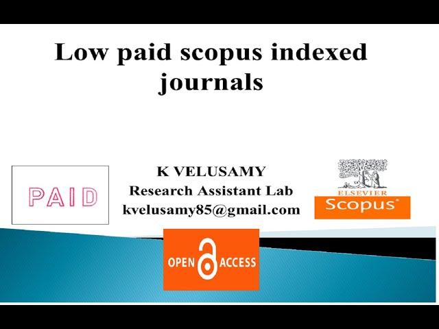 Low paid scopus indexed journals for fast publications || web of science || Research Assistant Lab