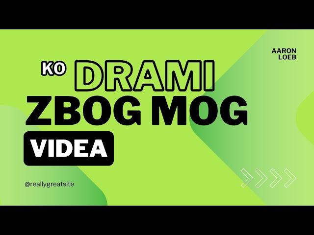 KO DRAMI ZBOG MOG VIDEA