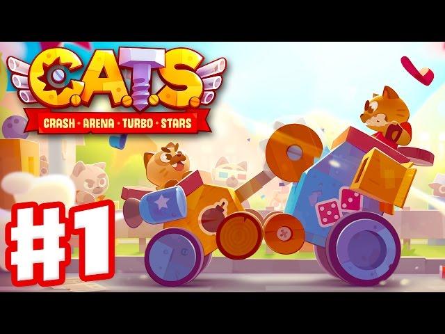 CATS: Crash Arena Turbo Stars - Gameplay Walkthrough Part 1 - Build & Battle Robots! (iOS, Android)