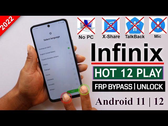 Infinix Hot 12 Play (X6816) Frp Bypass Without PC | Without Install Apk | Without TalkBack