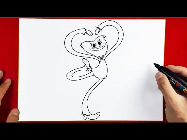 HOW TO DRAW KISSY MISSY | Friday Night Funkin