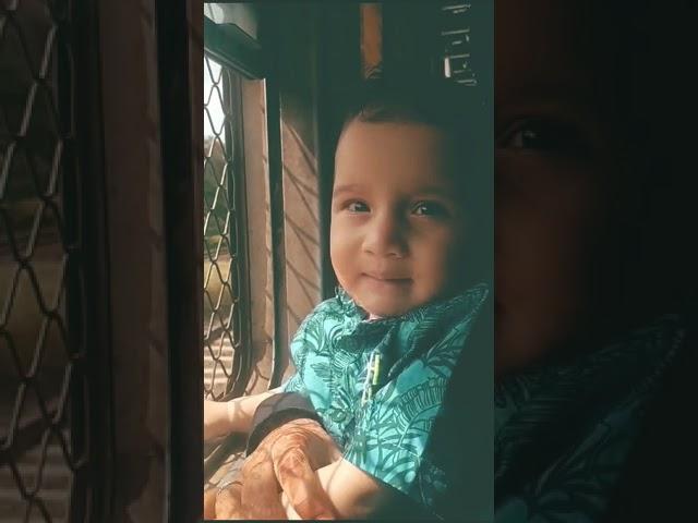 yusuf in train journey first time #yusuf #happy happy #baby #shaikh #cute baby