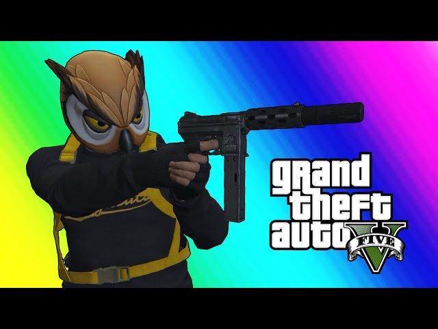 GTA 5 Online Funny Moments - Bat Owl and the Superhero Squad!