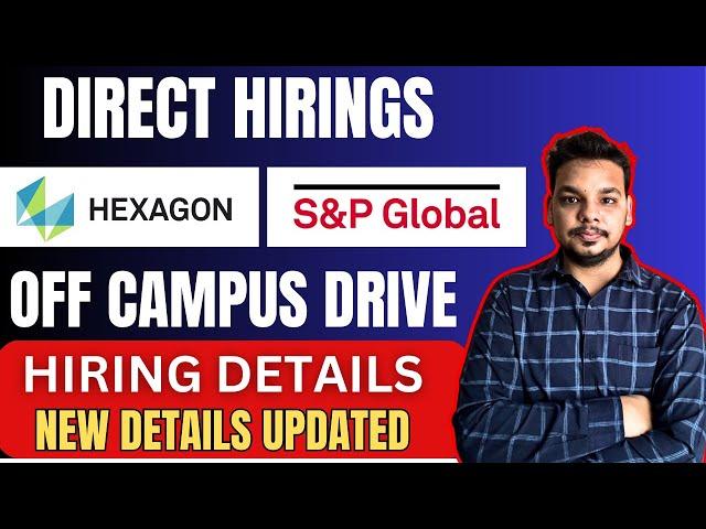 New Drive |Direct Test | Hexagon , Zoho , Tower | OFF Campus Drive 2025, 2024 Batch Hiring | Fresher