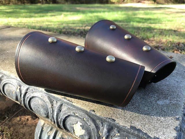 Making Leather Armor - Roman Bracers