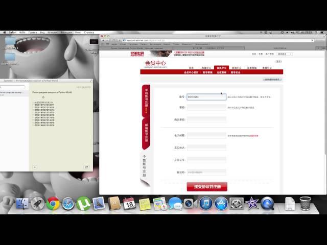 Регистрируем аккаунт в Perfect World Chinese
