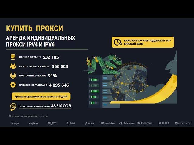 Купить ПРОКСИ IPv4 и IPv6, индивидуальные proxy сервера России дешево!