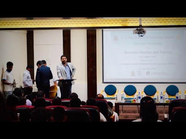 Startup and Incubation: Expert Talk by Dr.Punit K Dwivedi at RCPIT Shirpur (M.H)