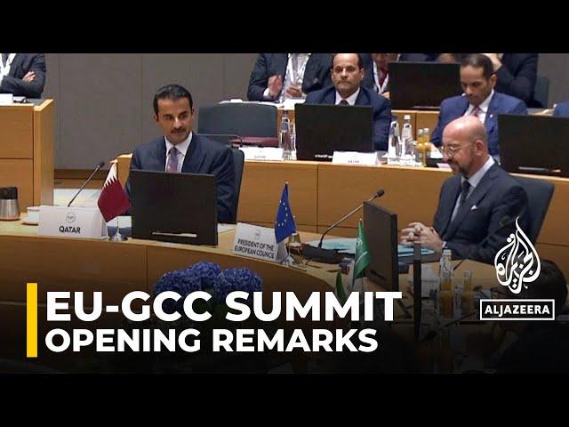 EU and Gulf leaders deliver opening remarks at first EU-GCC Summit in Brussels