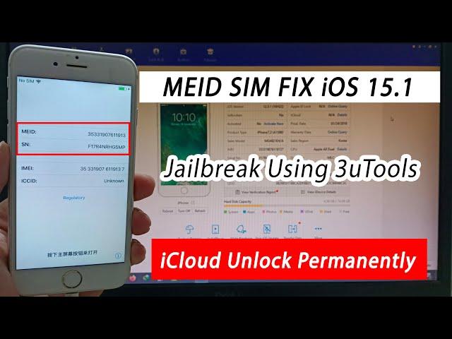 MEID SIM FIX iOS 15.1  iCloud Unlock iPhone 6S To X Without Any Cost | iOS 15.1 Jailbreak Checkra1n