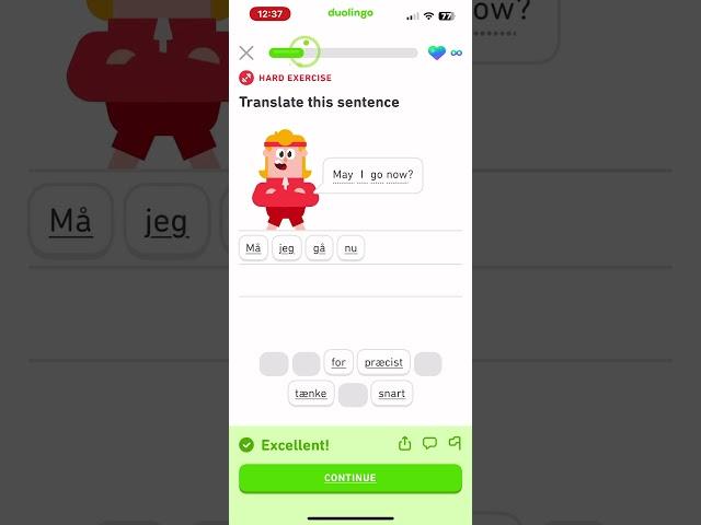 *Let’s learn Danish Unlimited hearts & no ads? Duolingo code: VCYSCH(app settings, type VCYSCH )