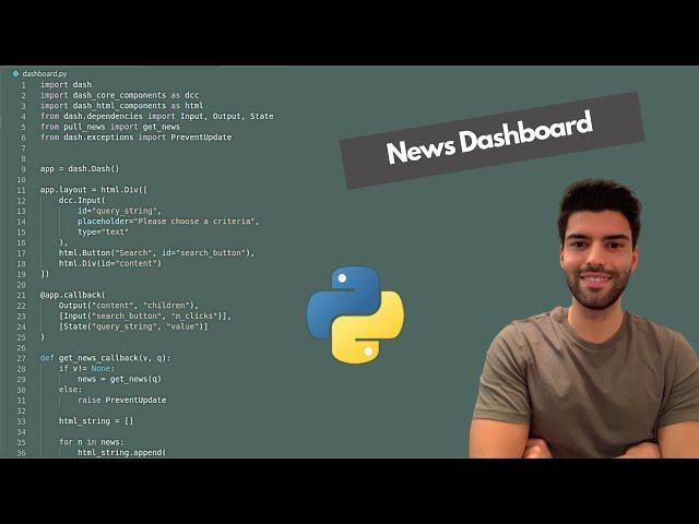 Tutorial Dash - News Dashboard in Python